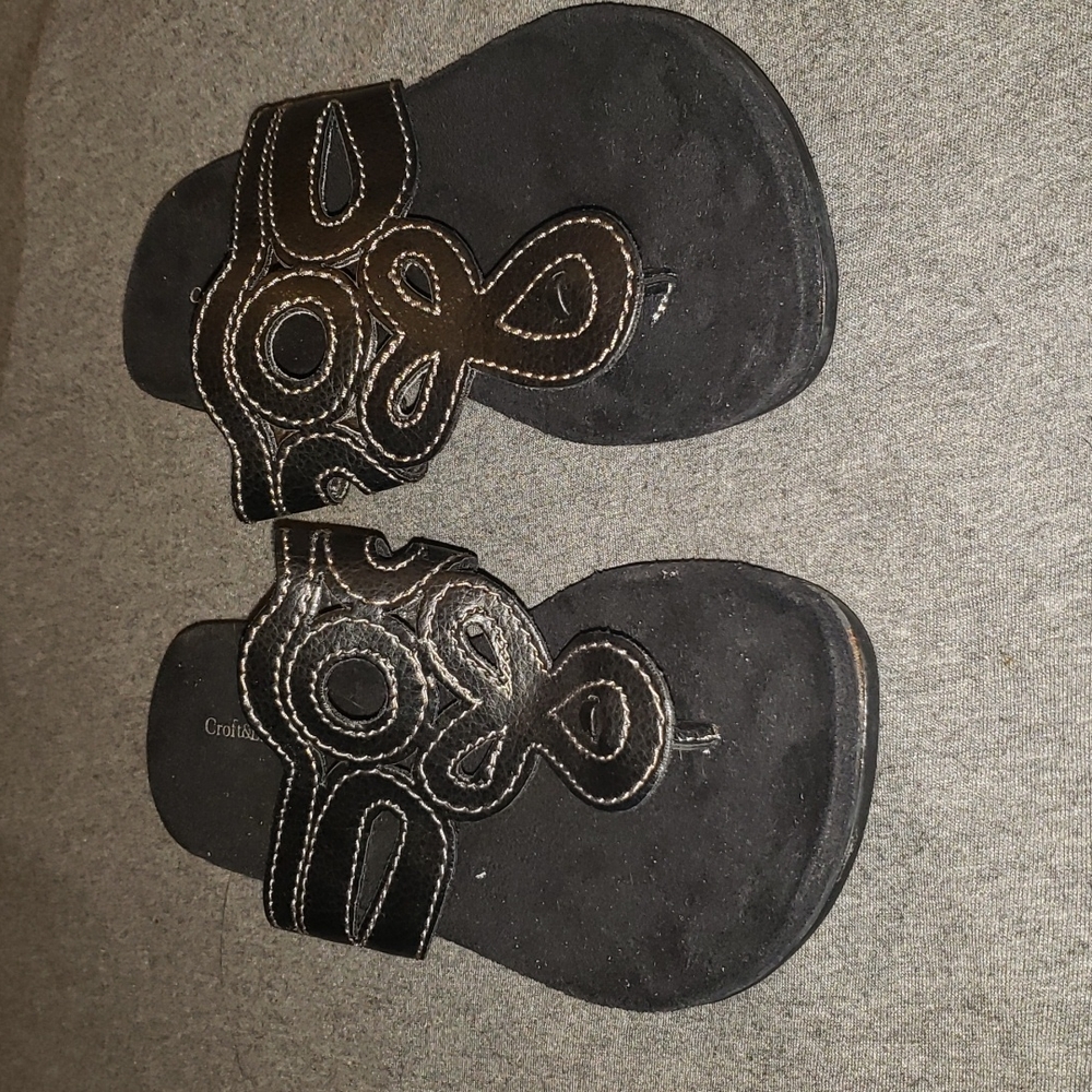 Croft & Barrow Black Sandals 7 - Picture 2 of 7